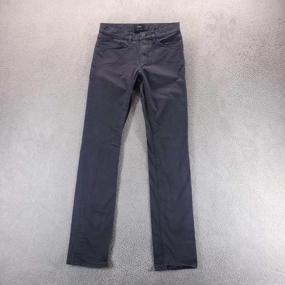 Theory Jeans Mens 28 Gray Haydin Straight Slim Fit Stretch Denim H0274228